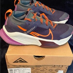 Nike ZoomX Zegama Trail Running Shoes - Purple and Orange